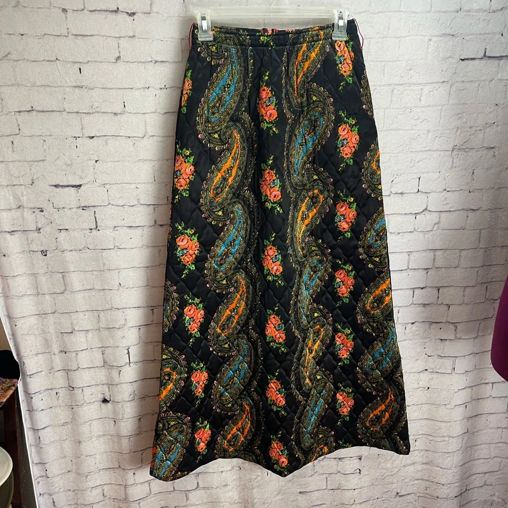 Loungewear by Danville size small quilted maxi house skirt